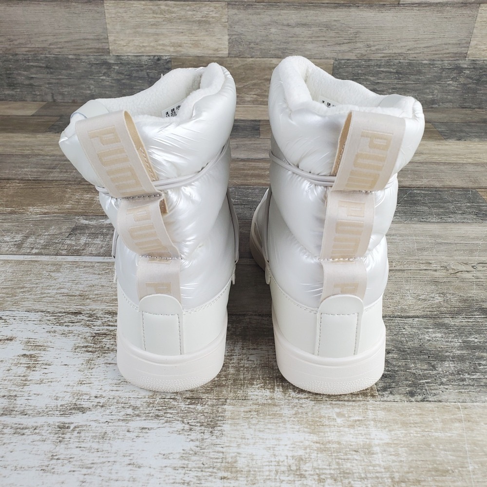 PUMA Snowbae Women Snow Boot Sz 7 Alpine Snow Frosted Ivory Ankle - Picture 3 of 10